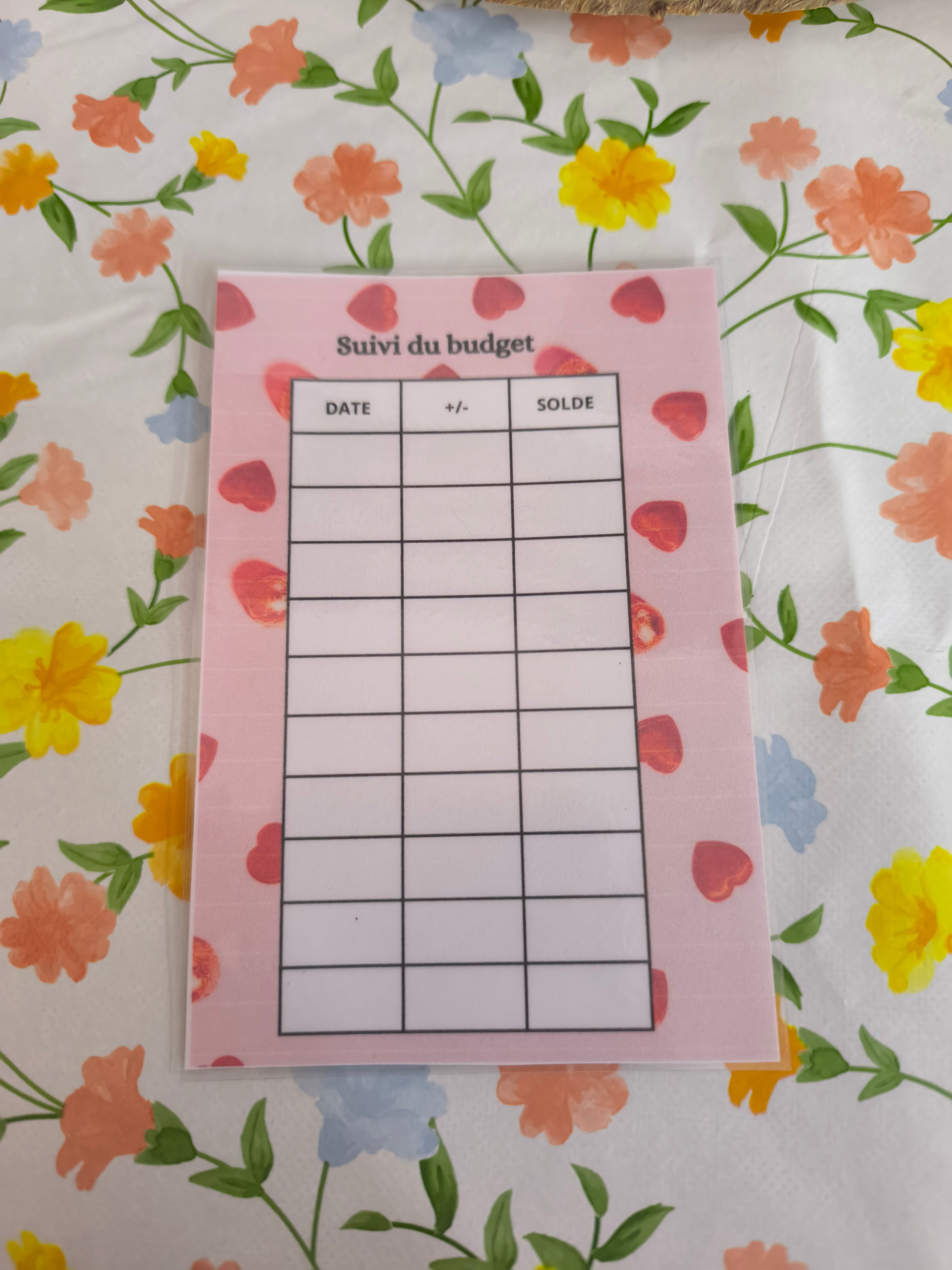 Fiches catégories enveloppes (coeur)