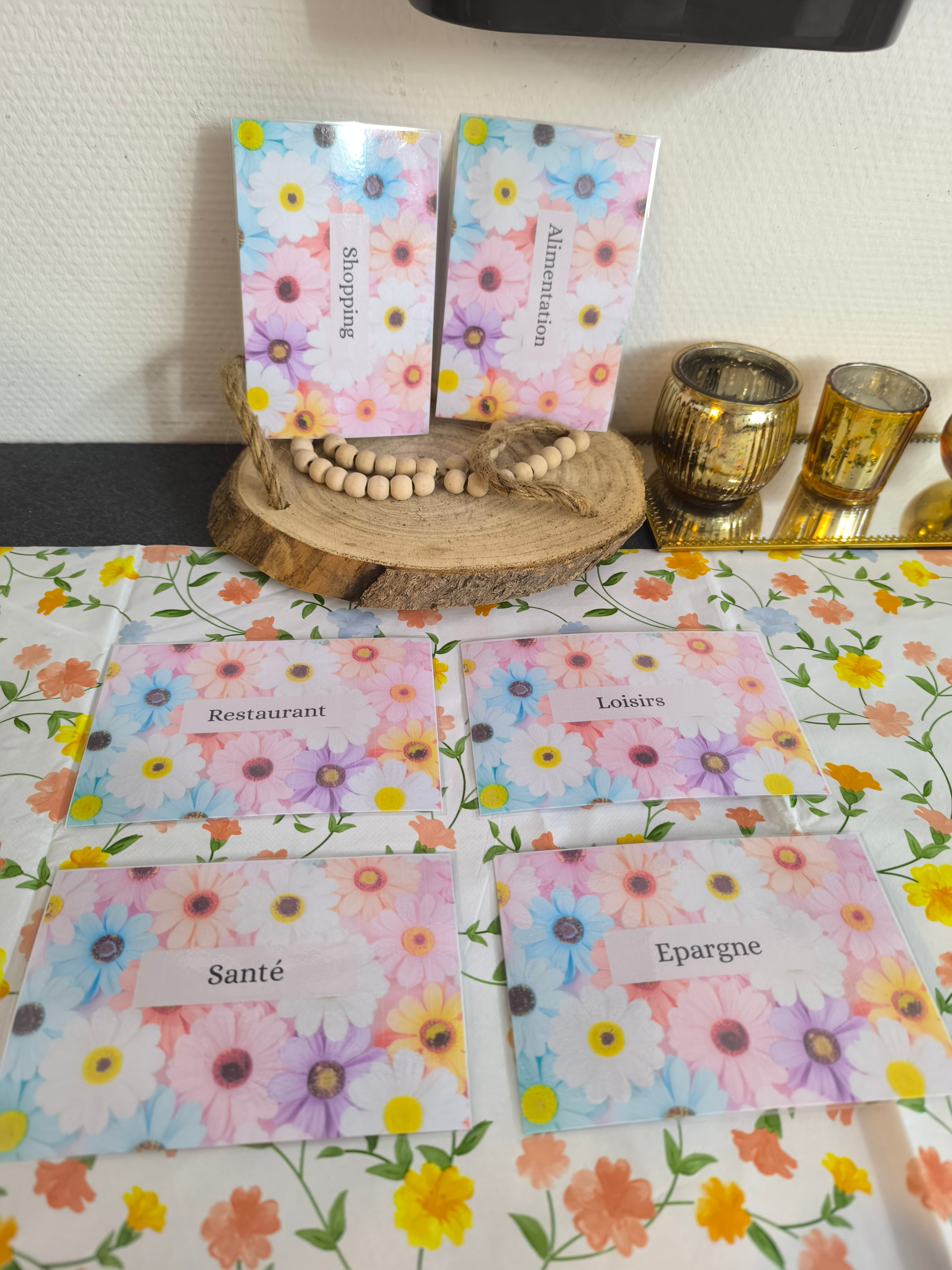 Fiches catégories enveloppes (marguerite)