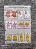 Trouve la bonne paire ( jouets)