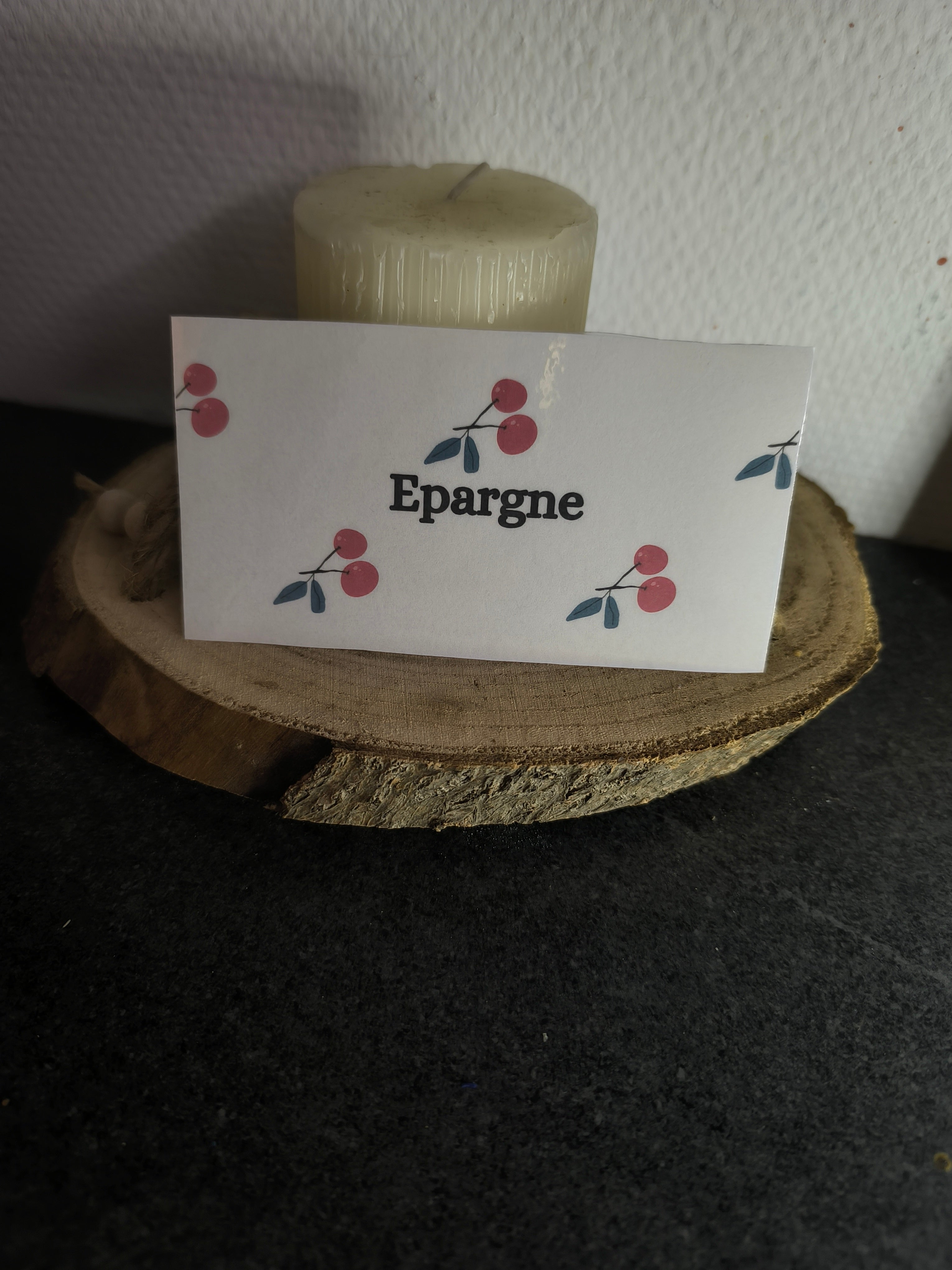 9 Fiches catégories - enveloppes budget(cerise)