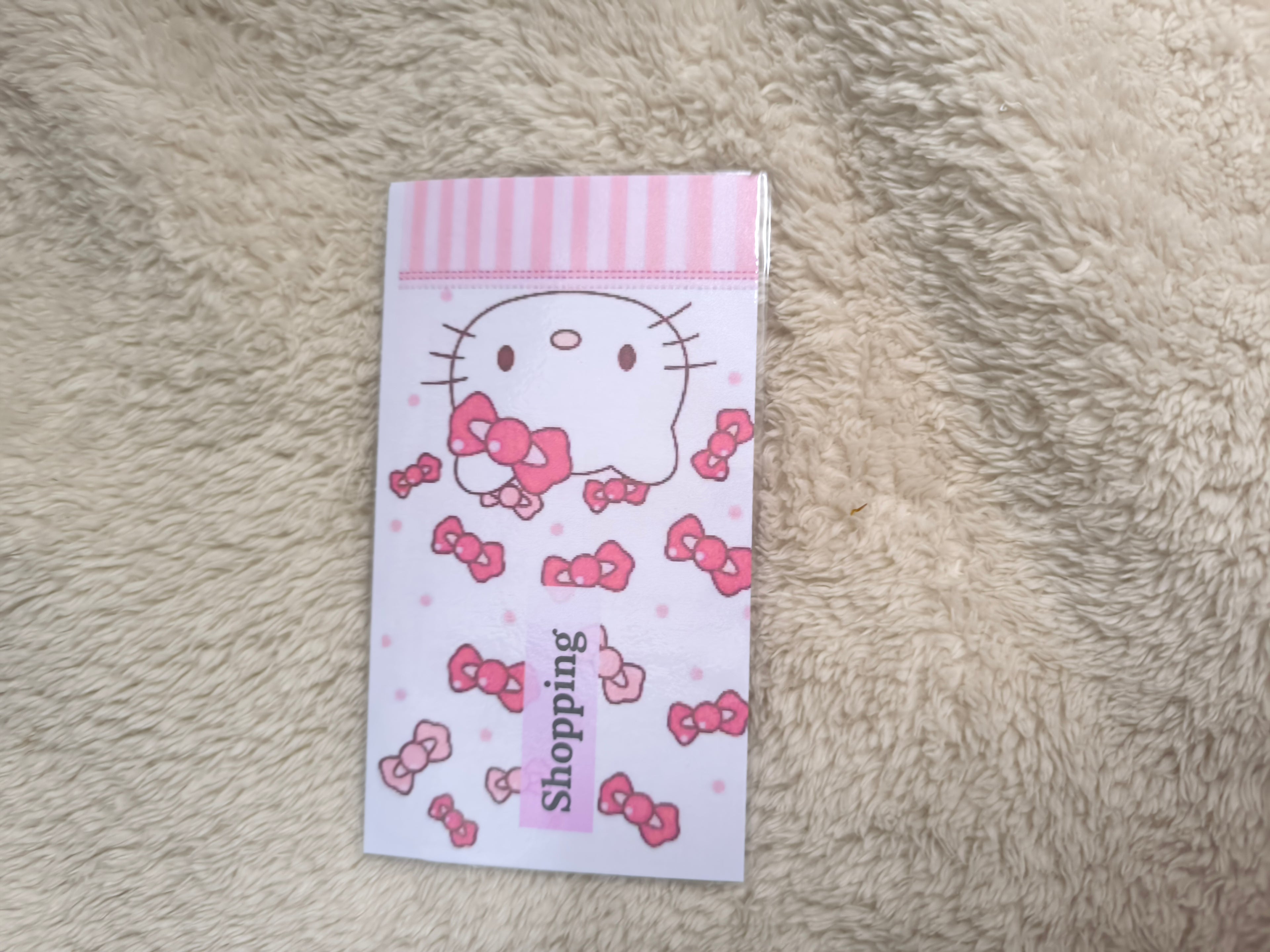 Fiches catégories enveloppes budget (hello Kitty)