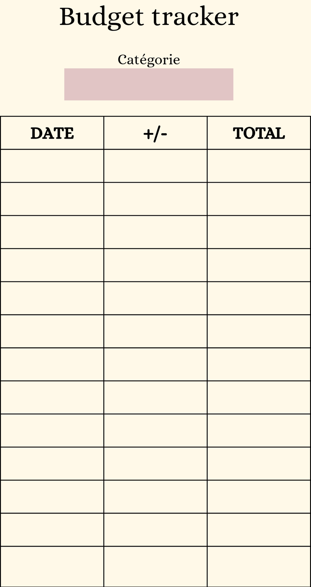Trackers budget enveloppes