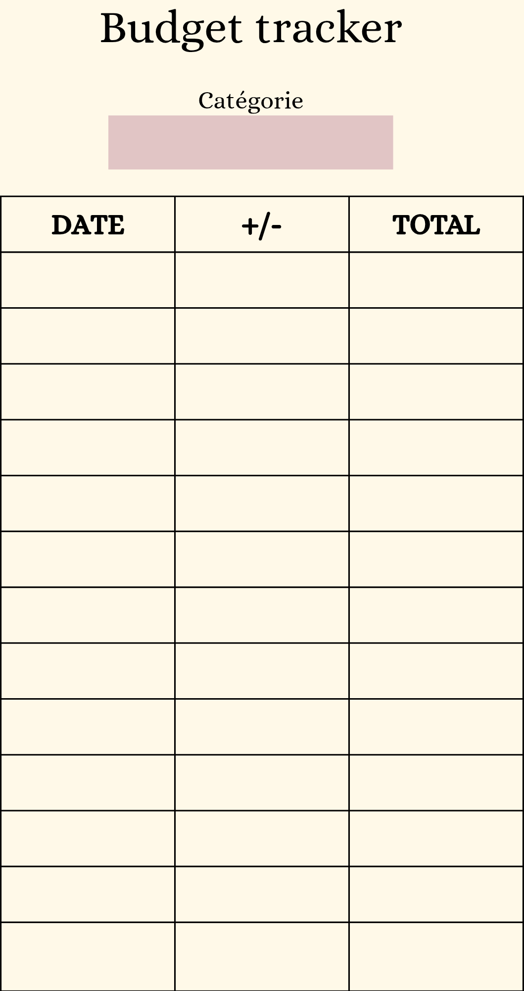 Trackers budget enveloppes