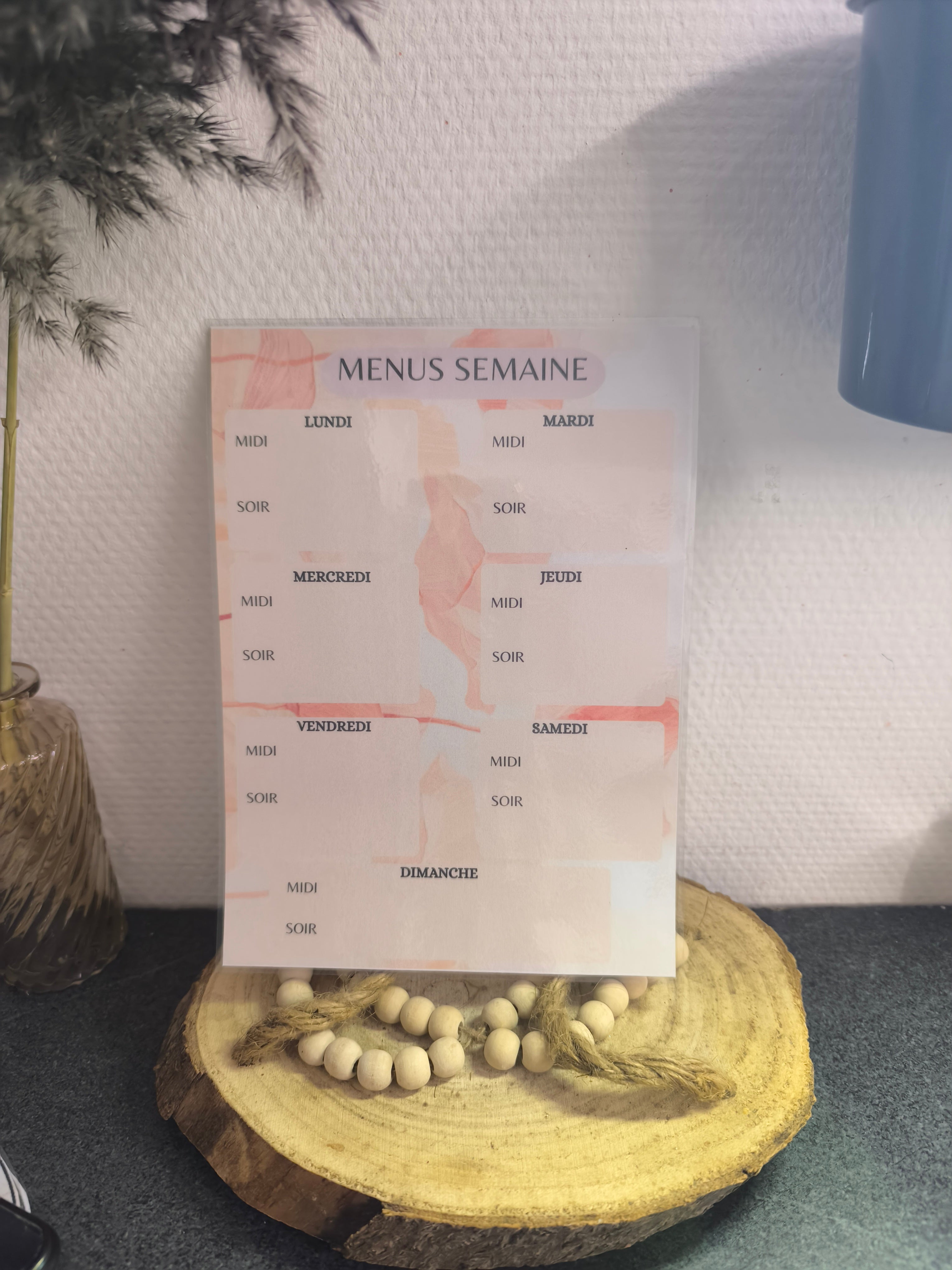Fiche Menu Semaine (+ aimant offert)