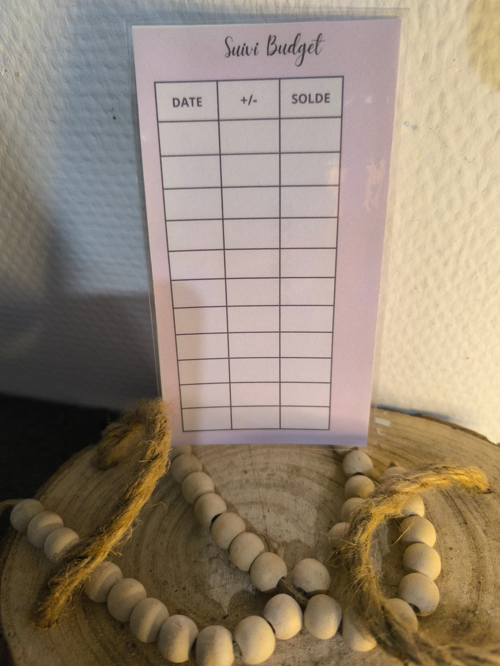 9 Fiches catégorie - enveloppes budget (point rose)