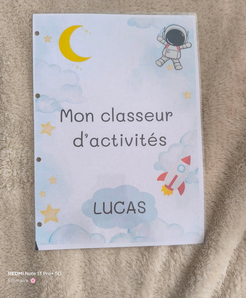 Couverture classeur personnalisée