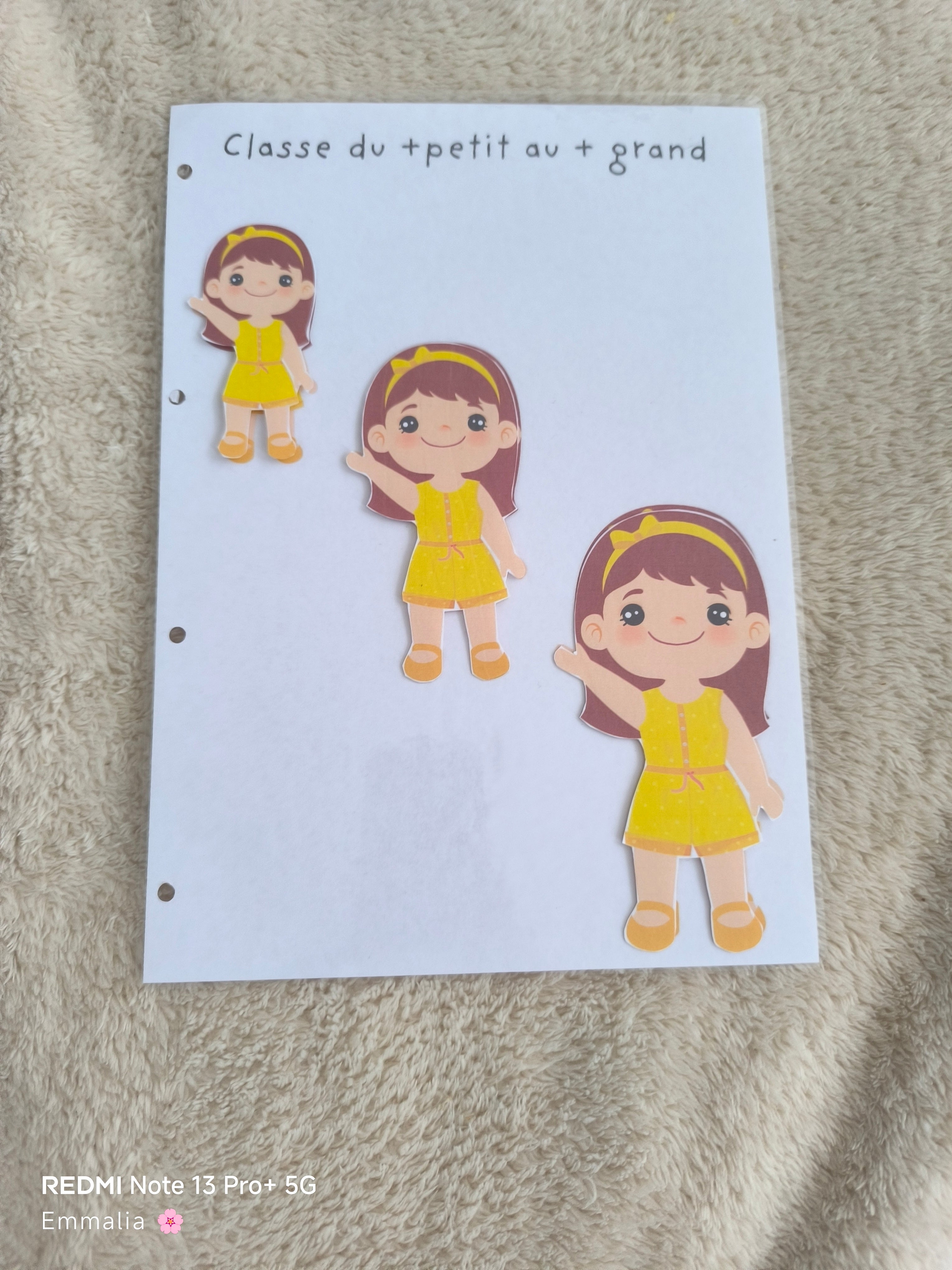 Du plus petit au plus grand (fille)