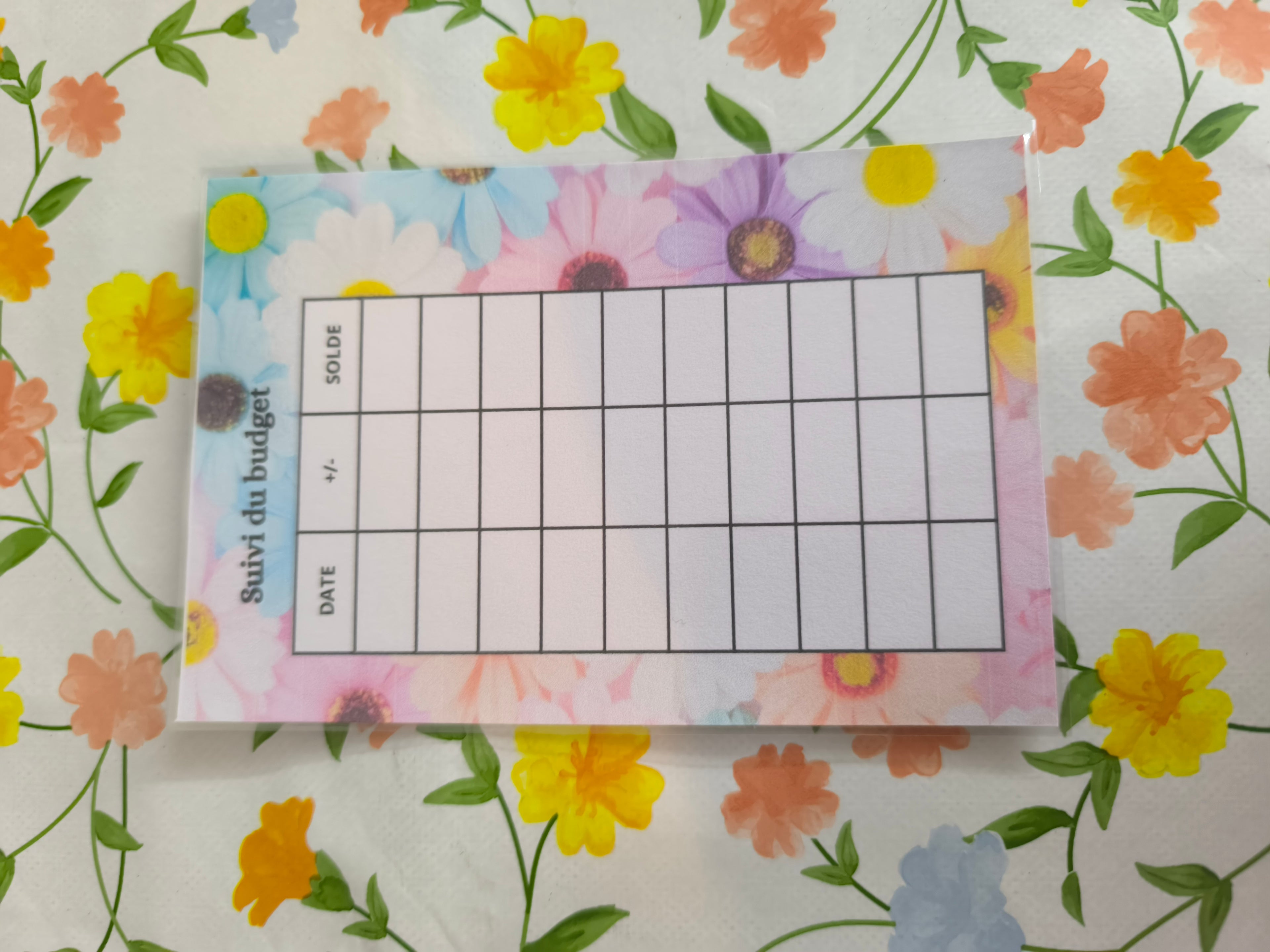 Fiches catégories enveloppes (marguerite)