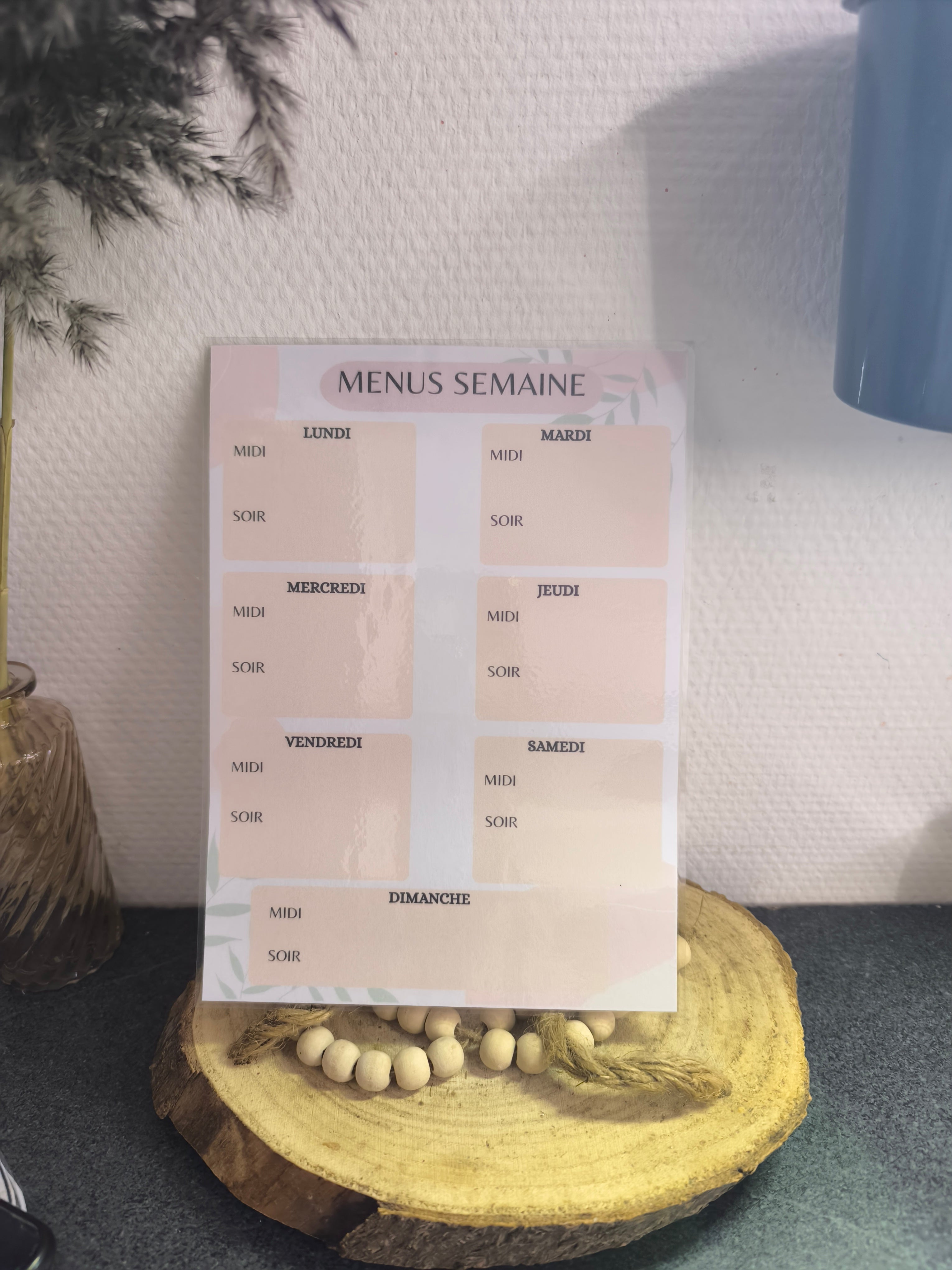 Fiche Menu Semaine (+ aimant offert)