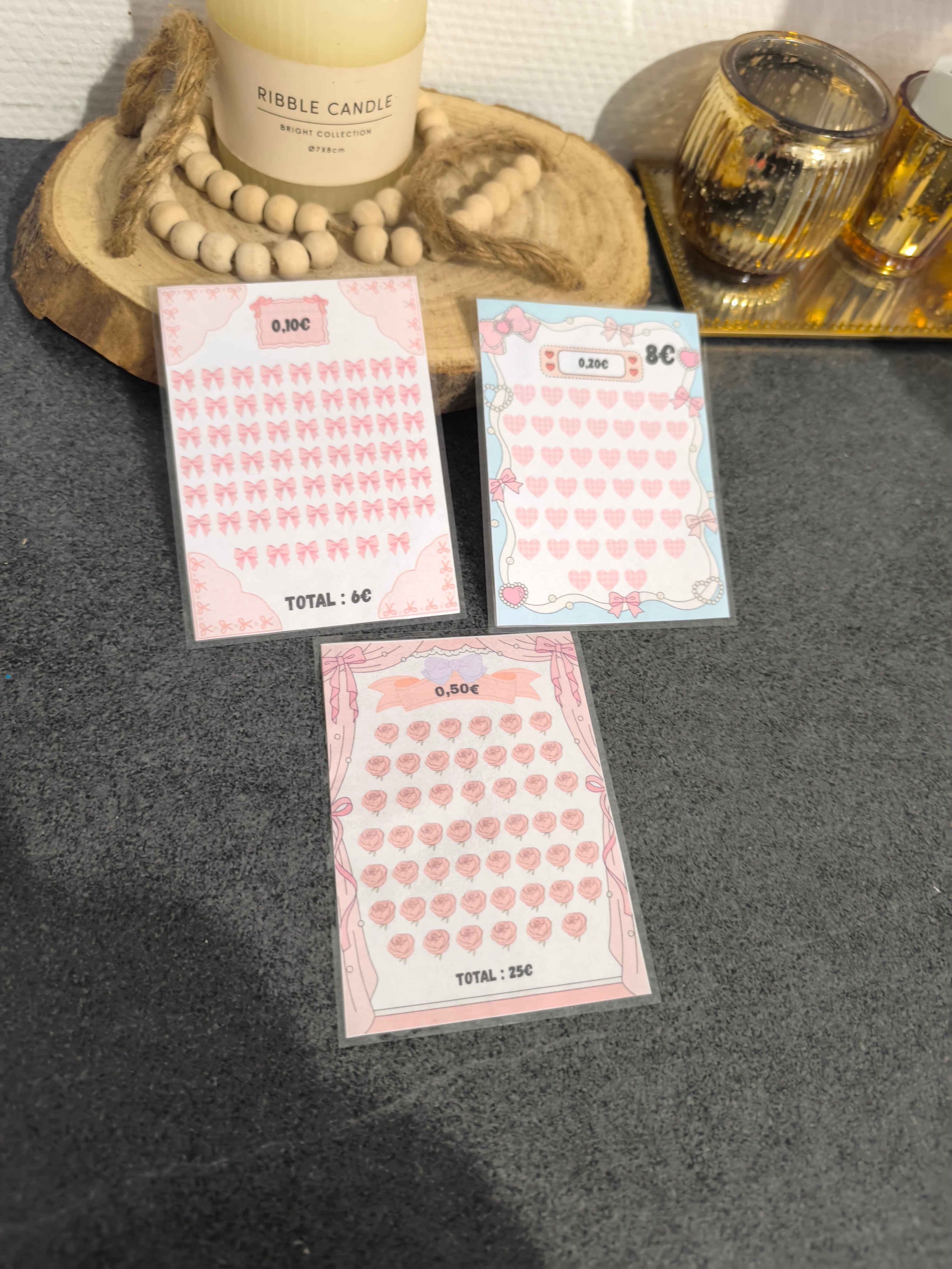 Lot de 3 challenges épargne pièces