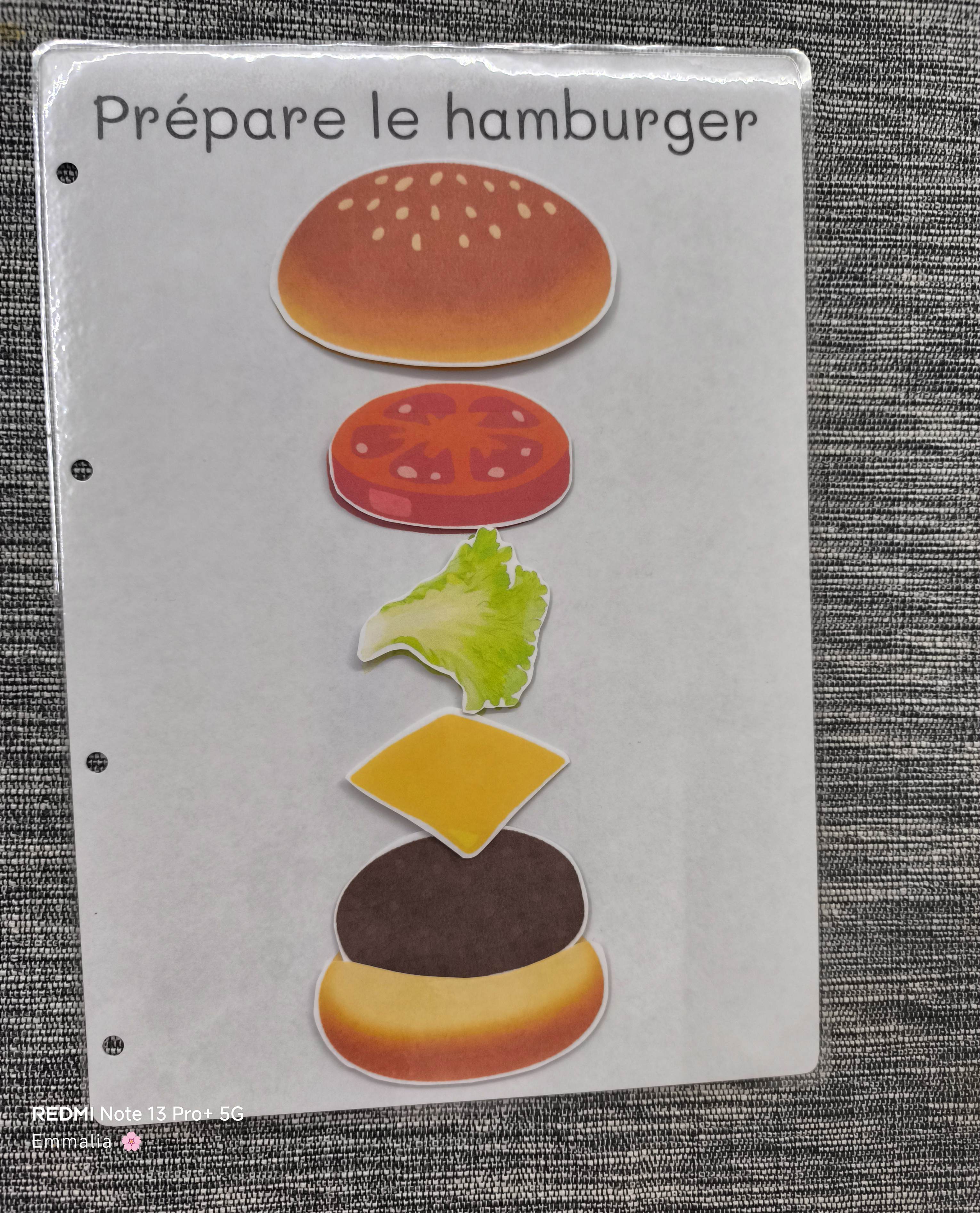 Prépare le hamburger