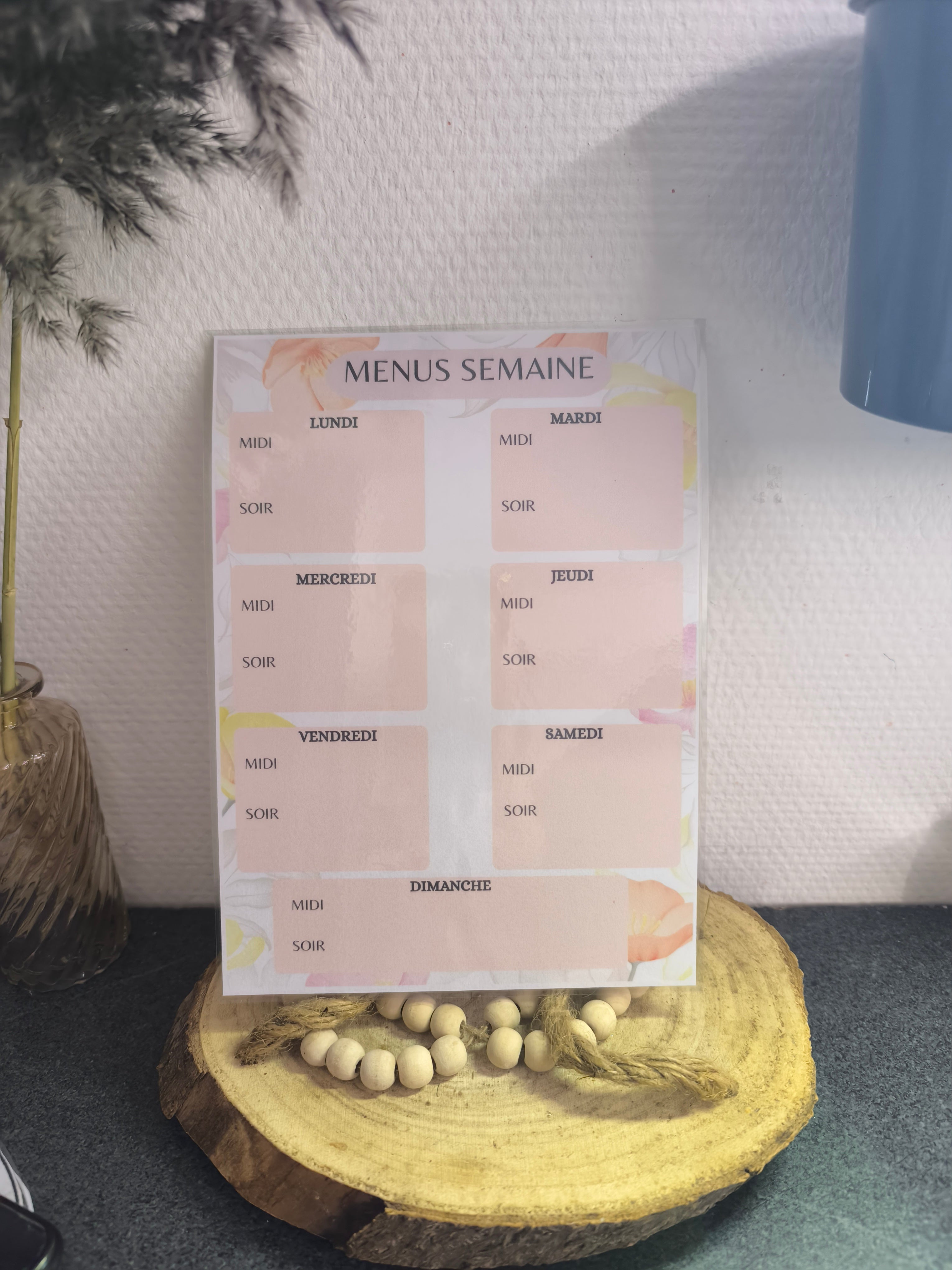 Fiche Menu Semaine (+ aimant offert)