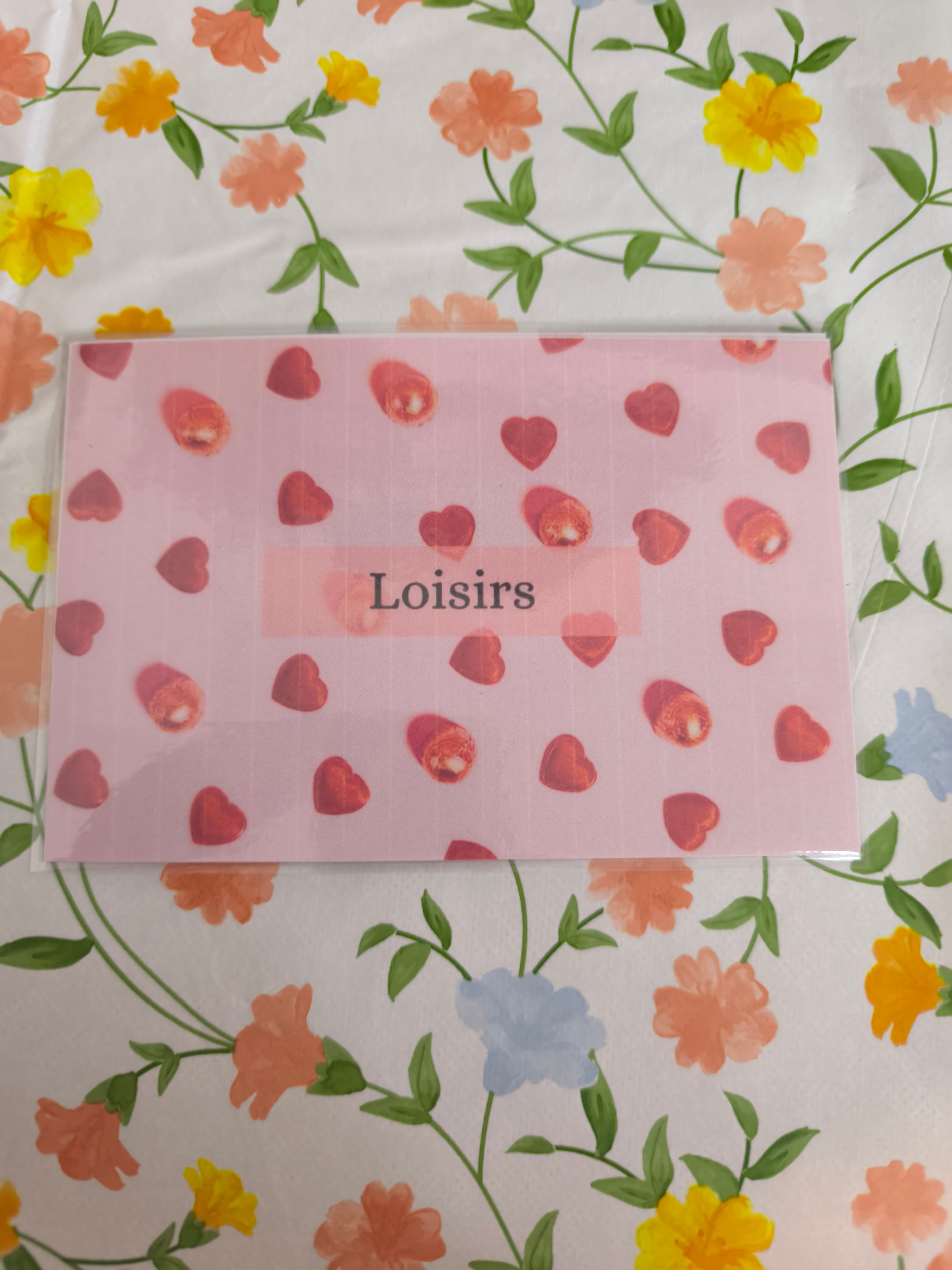 Fiches catégories enveloppes (coeur)