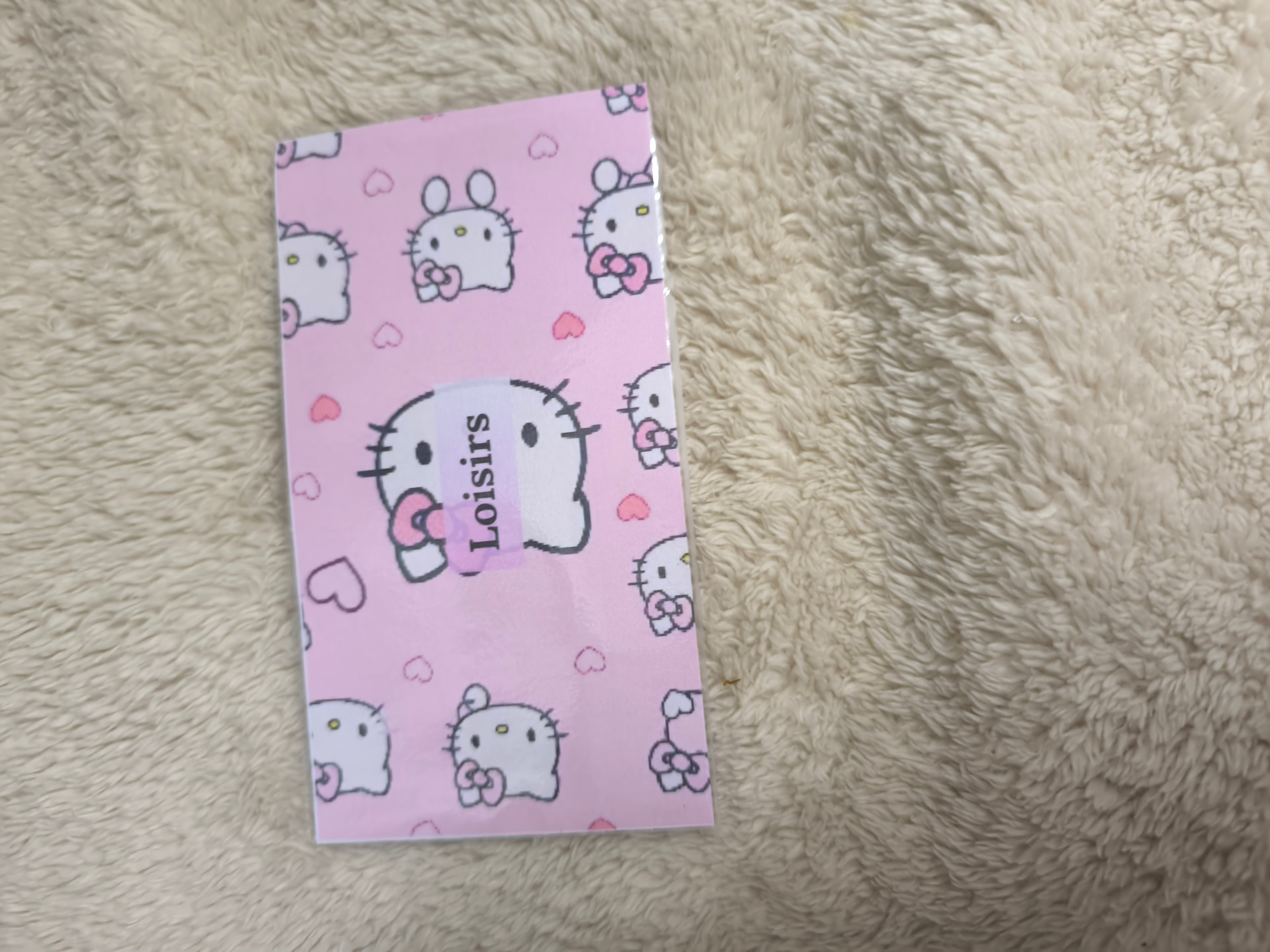 Fiches catégories enveloppes budget (hello Kitty)