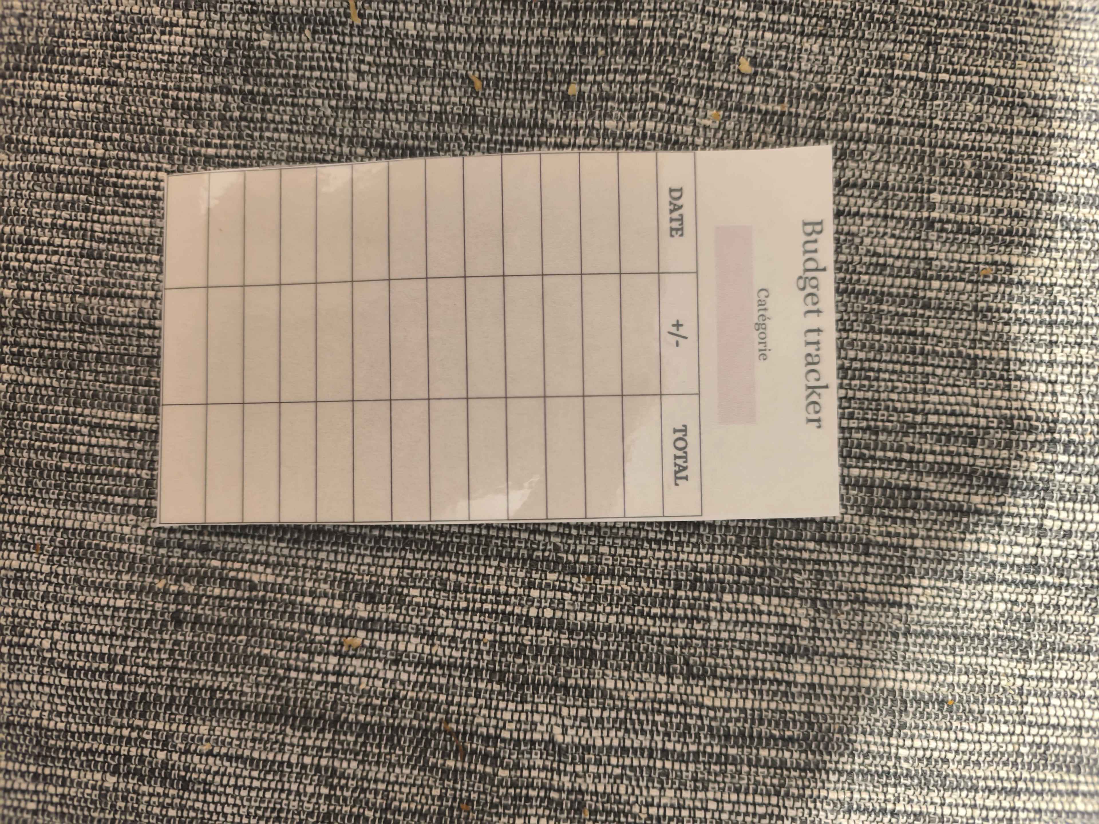 Trackers budget enveloppes