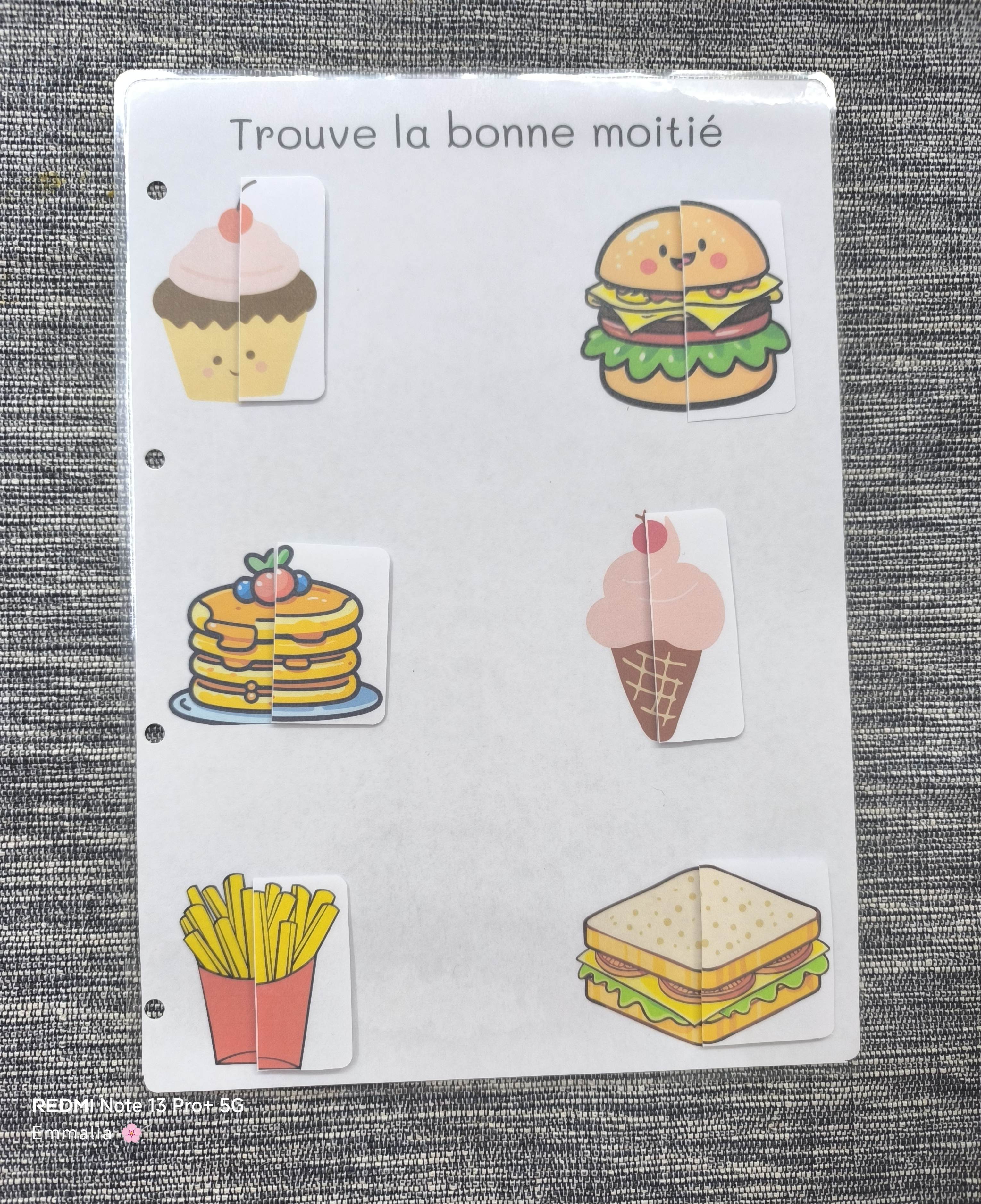 Trouve la bonne moitié (aliment)